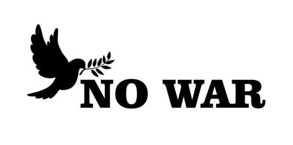 Плакат "НЕТ ВОЙНЫ" с голубем мира.