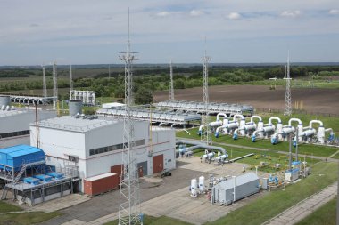 Gaz taşıma sistemi. Benzin için pompalama istasyonu. Benzin istasyonu ve benzin depoları. Dünya çapında ulaşım. Petrol ve gaz sektörü. türbinler.