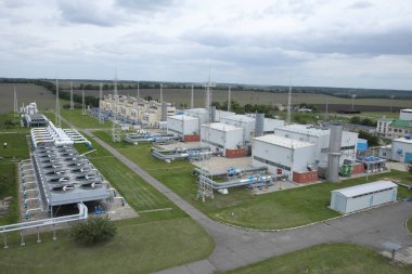 Gaz taşıma sistemi. Benzin için pompalama istasyonu. Benzin istasyonu ve benzin depoları. Dünya çapında ulaşım. Petrol ve gaz sektörü. türbinler.