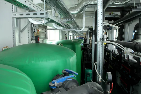 Purificação Água Para Refrigeração Sala Servidores Preparando Temperatura Ideal — Fotografia de Stock