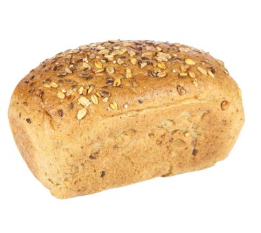 Susamlı beyaz ve siyah ekmek. Taze fırın. Beyaz arka planda gerçek ekmek. İzole edilmiş