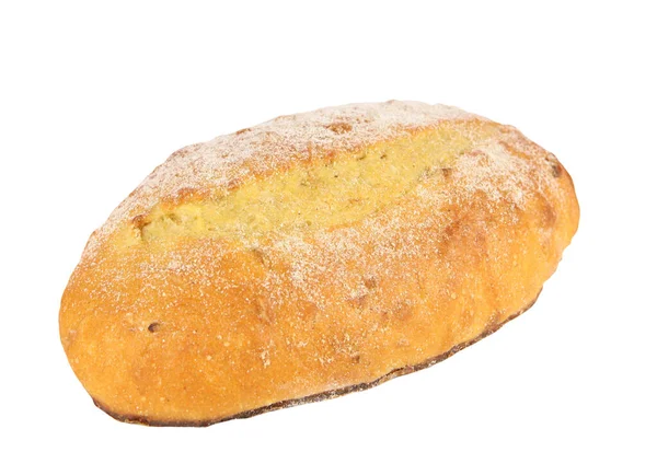 White Dark Bread Sesame Fresh Bakery Real Bread White Background — 스톡 사진