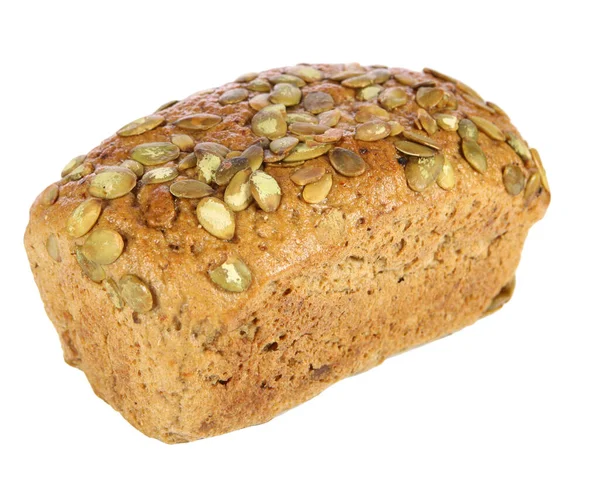 White Dark Bread Sesame Fresh Bakery Real Bread White Background — 스톡 사진