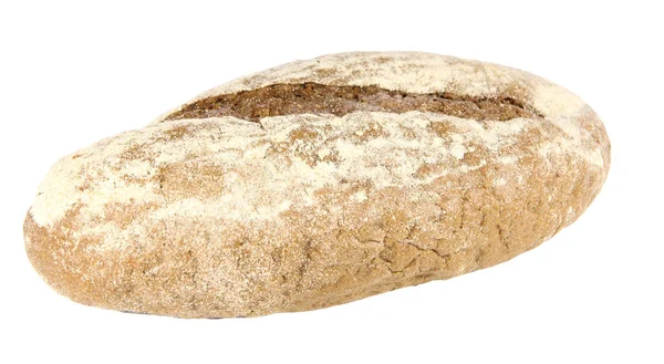 Білий Темний Хліб Кунжутом Свіжа Пекарня Справжній Хліб Білому Тлі — стокове фото