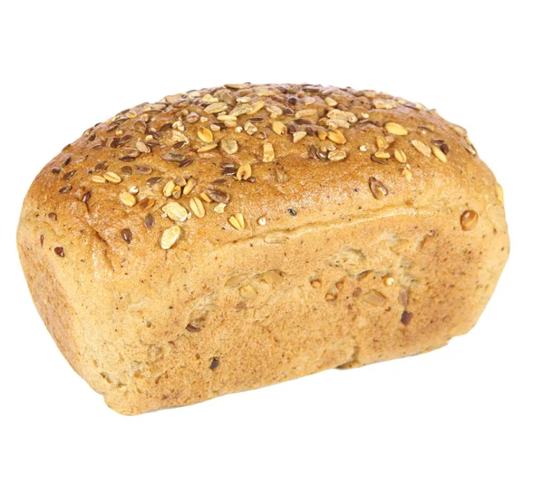 Susamlı beyaz ve siyah ekmek. Taze fırın. Beyaz arka planda gerçek ekmek. İzole edilmiş