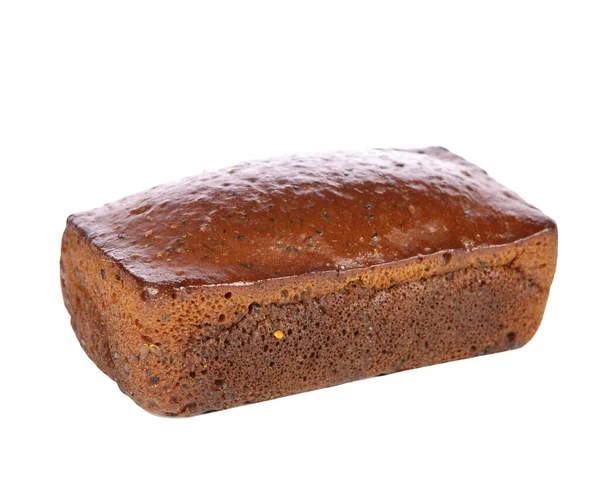 White Dark Bread Sesame Fresh Bakery Real Bread White Background — 스톡 사진