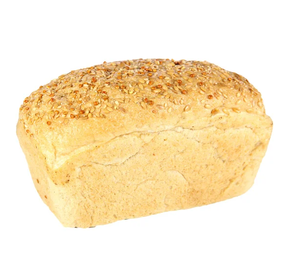 White Dark Bread Sesame Fresh Bakery Real Bread White Background — 스톡 사진