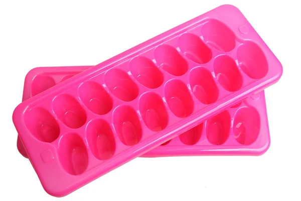 Plastic Pink Mold Ice Refrigeration Drinks — Stock Photo, Image