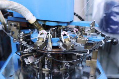 Çorap üretimi için endüstriyel girişim. Büyük çorap üretimi. Bir sürü modern teknoloji