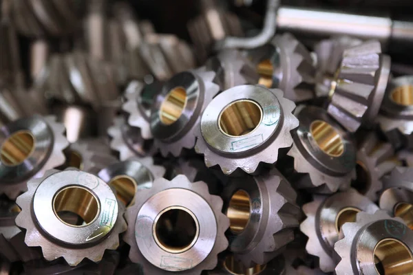 Lots Parts Big Cars Gears Shafts Sprockets Large Quantities Spare — Foto de Stock