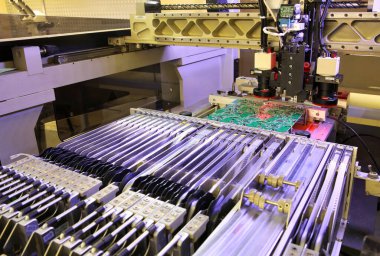 Installer of SMD parts on boards and soldering parts. Machine for automatic assembly and soldering of electronic circuit boards. Electrical soldering parts. Automated device assembly machine. Computers and electronics.