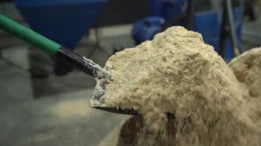 Woody Tyrsa, ısıtma ve işleme için kürekle dolu.