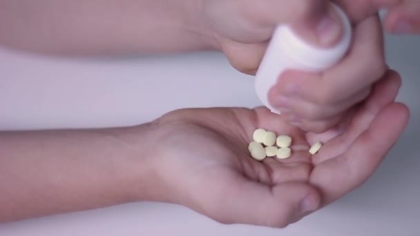 Treatment Pills Ailments Depression Well Headaches — Stock Video