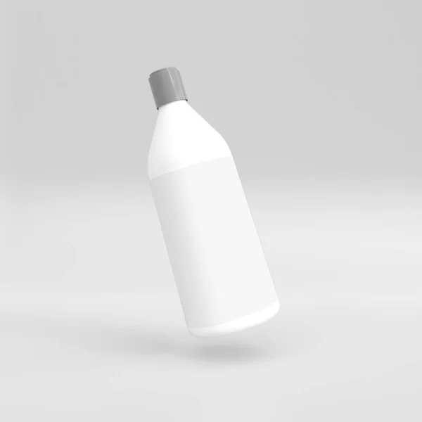 ペットボトルのモックアップ デザインをモックアップするためのテンプレート 3Dイラスト — ストック写真