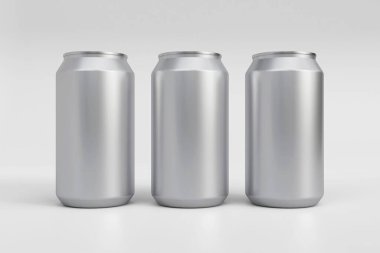 Gazoz kutusu maketi. Tasarımını modellemek için şablon. 3d illüstrasyon