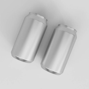 Gazoz kutusu maketi. Tasarımını modellemek için şablon. 3d illüstrasyon