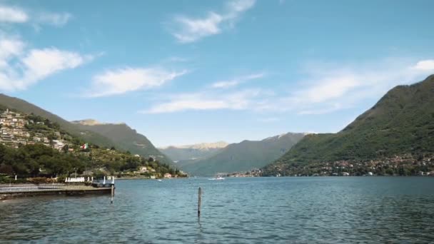 Lac Côme Italie Beau Paysage Montagne Lac Voyage Italie Des — Video