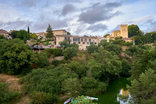 Güney Fransa Nın Provence Bölgesindeki Esparron Verdon Gölü Antik Köyü — Stok fotoğraf