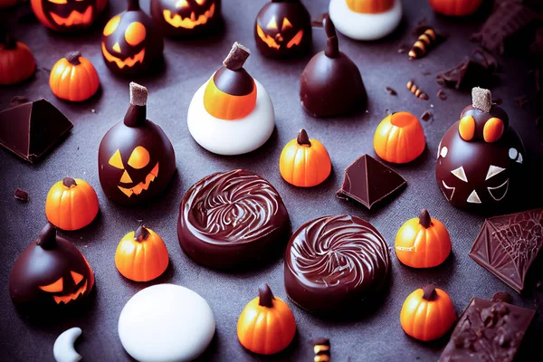 Halloween Chocolate and marshmallow.  halloween desserts