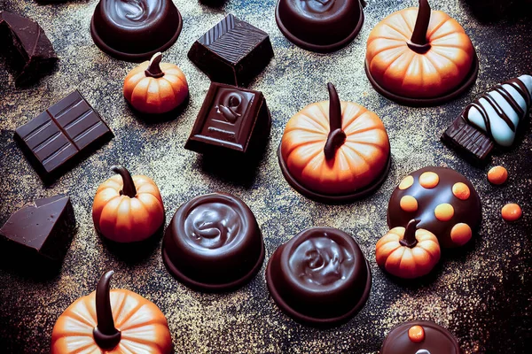Halloween Chocolate and marshmallow.  halloween desserts
