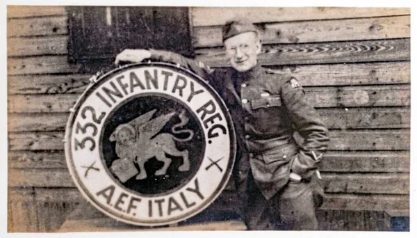 Στρατιώτης Του Παγκοσμίου Πολέμου 332Ο Σύνταγμα Πεζικού — Φωτογραφία Αρχείου