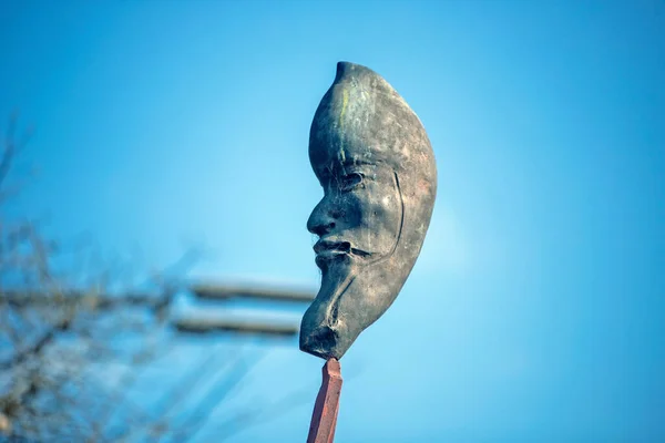 Närbild Skulptur Form Ansikte — Stockfoto