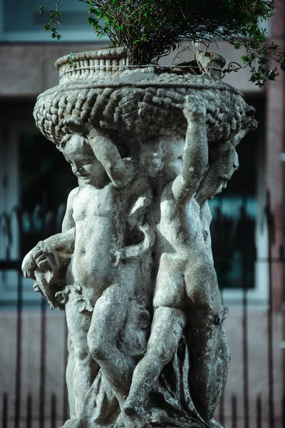 Una Vista Una Antigua Escultura Piedra —  Fotos de Stock