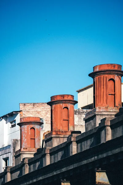 Old Building City Blue Sky Background — Stock Photo, Image