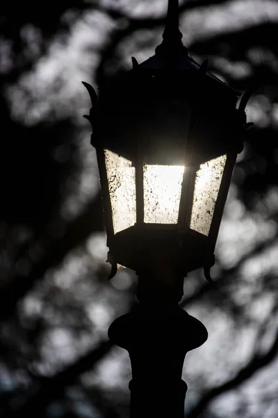 Lanterna Rua Close Vista — Fotografia de Stock