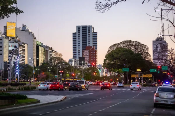 Tráfego Cidade Pôr Sol — Fotografia de Stock