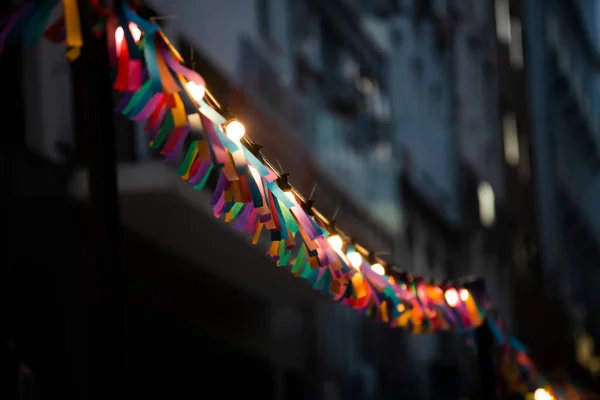 Renkli Pankart Işık Dizisi — Stok fotoğraf