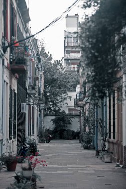 Güzel mimari detay. Buenos Aires 'teki eski bina cephesi