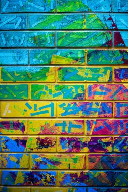 Renkli grafiti ile soyut arkaplan