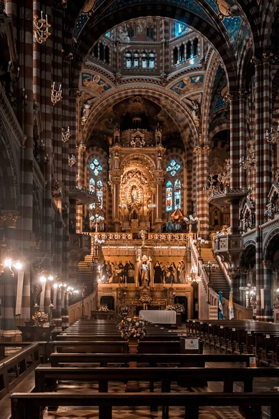 Μπουένος Άιρες Αργεντινή Μαρτίου 2021 Μαρία Auxiliadora Καθολική Εκκλησία Εσωτερικό — Φωτογραφία Αρχείου