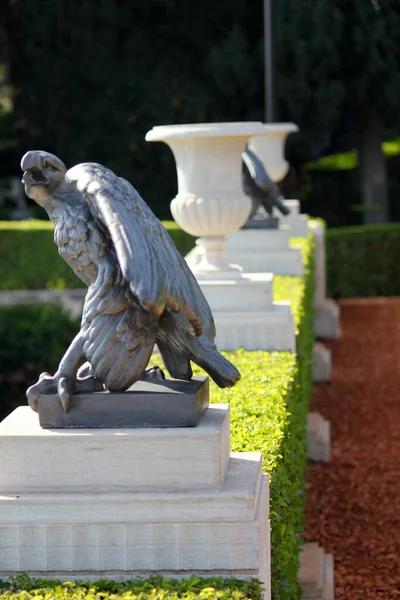 Haifa Israel November 2019 Bahai Gardens Skulptur — Stockfoto