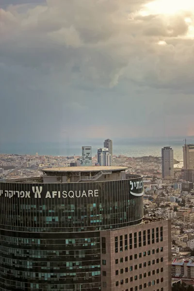 Tel Awiw Izrael Listopada 2020 Widok Dachu Miejskiego Krajobrazu — Zdjęcie stockowe