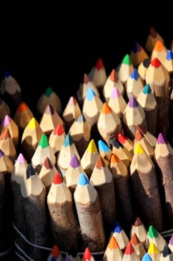 Colorful wooden pencils texture 