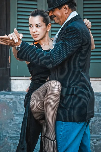 Jong Stel Dansend Straat Buenos Aires Argentinië — Stockfoto
