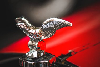 Eski bir arabanın kapağını kapatın.