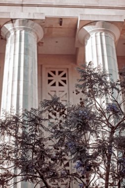 Antika binanın detaylarını yakından çek.