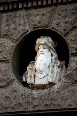close-up shot of sculpture detail of antique building