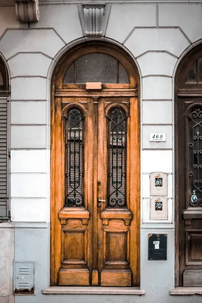Puertas Madera Antiguas Buenos Aires — Foto de Stock