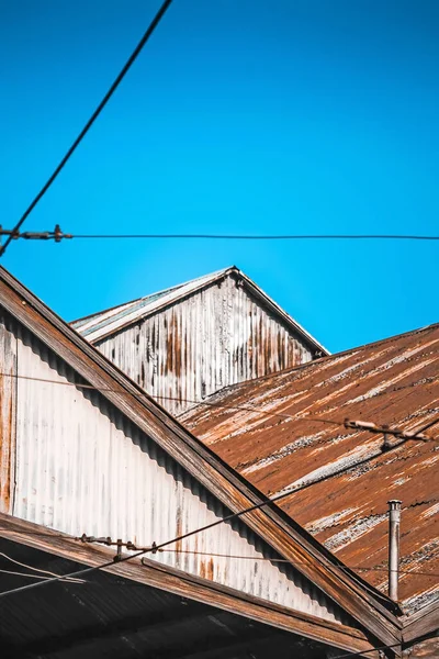 Old Roof Blue Sky — Stock Photo, Image