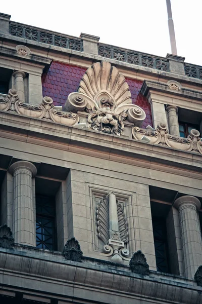 Primer Plano Plano Detalle Del Edificio Antiguo — Foto de Stock