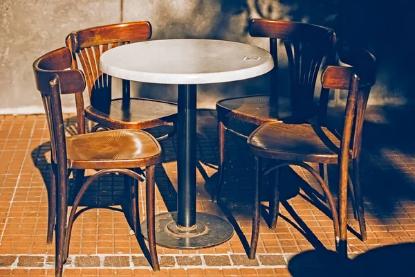 Порожні Стільці Кафе — стокове фото