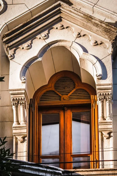 Elegante Detalle Puerta Madera Buenos Aires — Foto de Stock