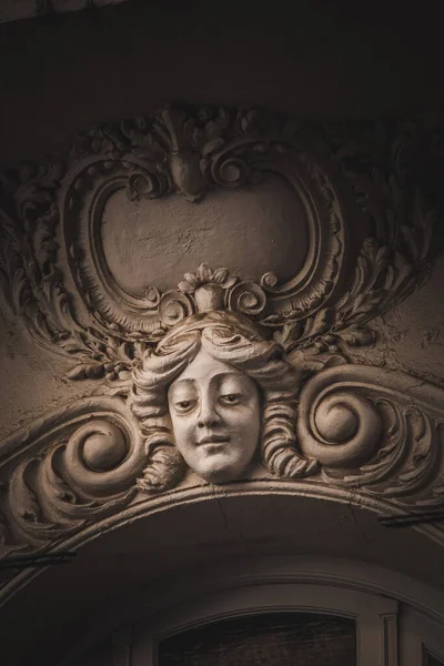 Close Shot Sculpture Detail Antique Building — Stock Fotó