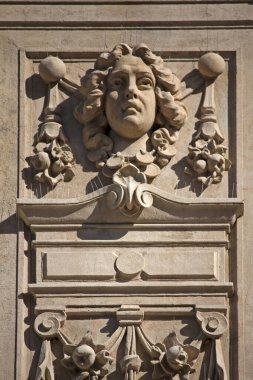 close-up shot of detail of antique building 