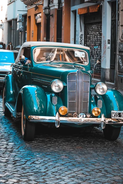 Buenos Aires Argentina November 7Th 2019 Vintage Cars Street — Stock Photo, Image