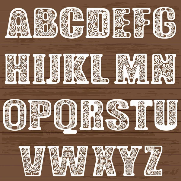 Alfabeto Letras Plantilla Conjunto — Vector de stock